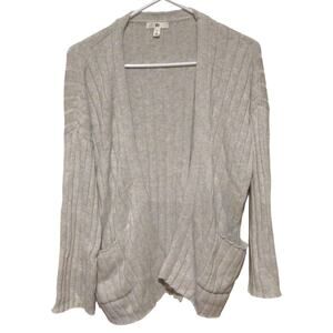 BP Women’s Open Front Long Sleeve Light Gray Cardigan Size Small Casual